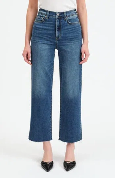 Daze Pleaser High Waist Raw Hem Crop Jeans In Uptown