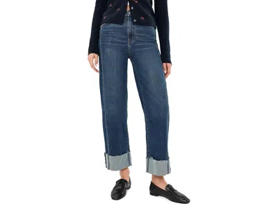 Daze Pleaser High-rise Wide Ankle In Slow Motion Women's Clothing Slow Motion: 24 28, Cotton/denim/polyes In Blue