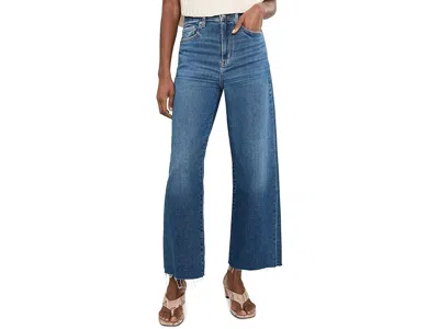 Daze Pleaser High-rise Wide Ankle In Uptown In Blue