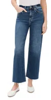Daze Pleaser High Waist Raw Hem Crop Jeans In Uptown
