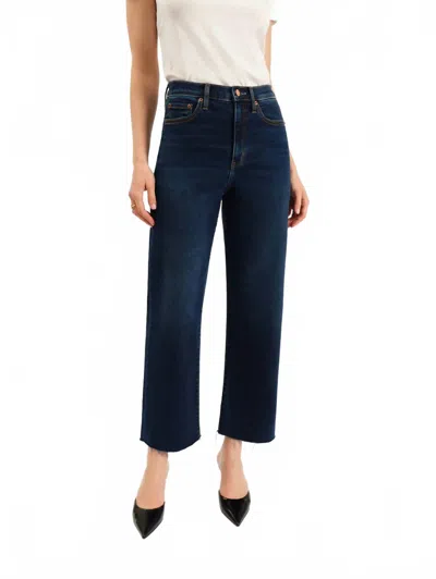Daze Pleaser Magic Hour High Rise Wide Leg Jean In Indigo In Blue