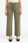 Daze Pleaser High Rise Patch Pocket Pants In Green In Green