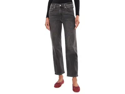 Daze Rebel Ankle Mid-rise Ankle Slim Straight In Motion Women's Clothing Motion: 27 31, Cotton/denim/poly In Gray