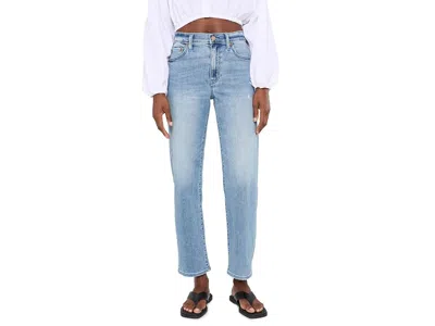Daze Rebel Mid-rise Ankle Slim Straight In Real Deal Women's Clothing Real Deal: 30 28 In Blue