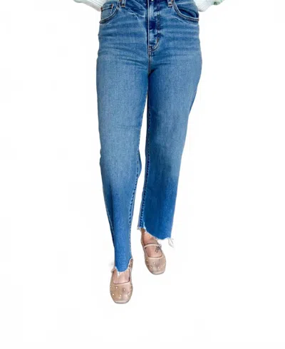 Daze Renata High Rise Ankle Jeans In Blue