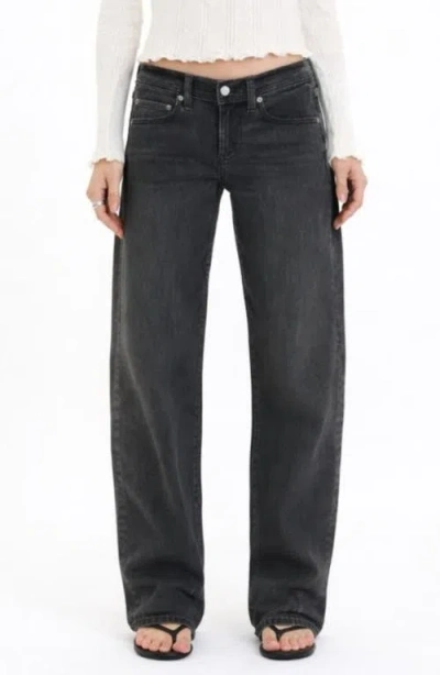Daze Replay Low Rise Barrel Jeans In Black