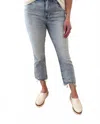 Daze Scarlet Boot Crop Jeans In Light Wash In Blue