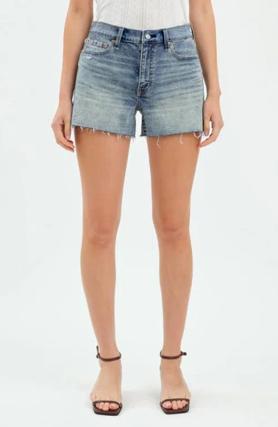 Daze Sedona High Waist Cutoff Denim Shorts In New Flame