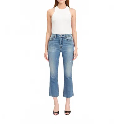 Daze Shy Girl Cropped Flare Jeans In Pda In Brown