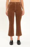 Daze Shy Girl Corduroy Flare In Teddy In Animal Print