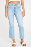 Daze Shy Girl High Waist Crop Flare Jeans In Honor Roll Vintage