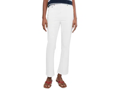 Daze Shy Girl High-rise Crop Flare In Lamb Vintage In White