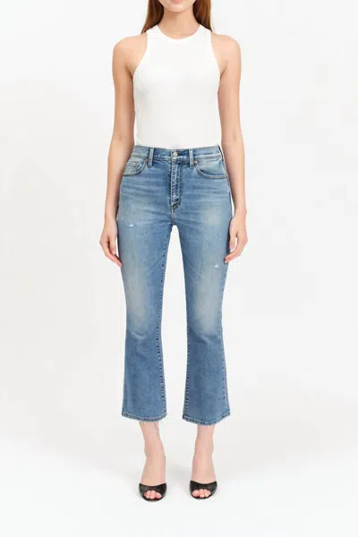 Daze Shy Girl Straight Leg Jeans In Pda In Blue