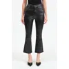 Daze Shy High Waist Coated Kick Flare Jeans In Coated Star Sign
