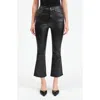 Daze Shy High Waist Coated Kick Flare Jeans In Coated Star Sign