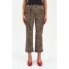 Daze Shy Leopard Print Kick Flare Jeans