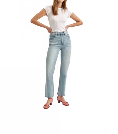 Daze Smarty Pants High Rise Slim Straight Jeans In Face To Face In Multi