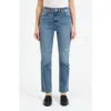 DAZE DAZE SMARTY PANTS HIGH WAIST ANKLE SLIM STRAIGHT LEG JEANS