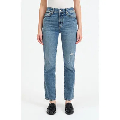 DAZE DAZE SMARTY PANTS HIGH WAIST ANKLE SLIM STRAIGHT LEG JEANS