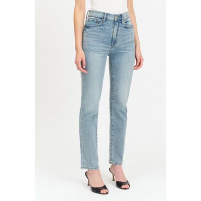 Daze Smarty Pants High Waist Ankle Slim Straight Leg Jeans In Wink