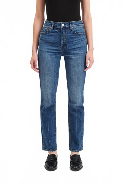 Daze Smarty Pants Straight Leg Jeans In Devoted In Blue
