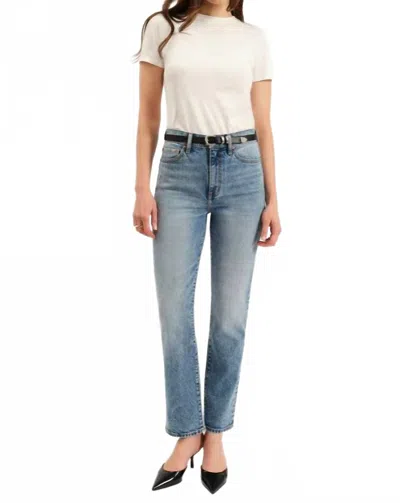 Daze Smarty High Rise Slim Straight Pants In Face To Face In Brown