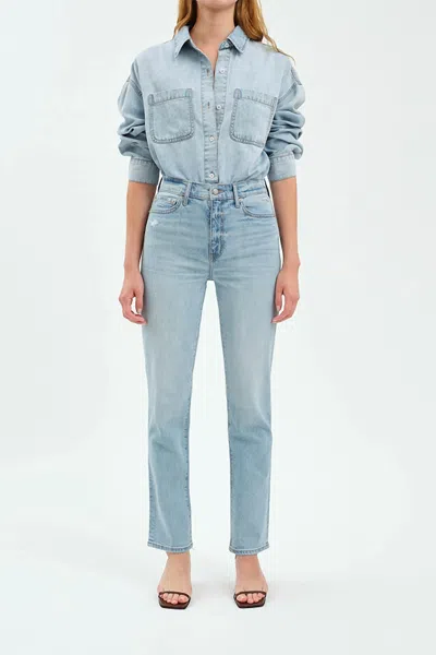 Daze Smarty Slim Straight Pants In Dew Drop