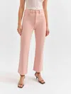 Daze Soho Cropped Flare Jeans In Rosewater