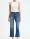 Daze Soho High Waist Ankle Flare Jeans In Multi