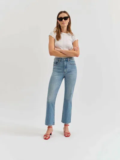 Daze Soho High Rise Ankle Flare Jean In Be Mine Vintage In Blue