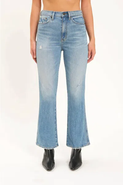 Daze Soho High Rise Ankle Flare Jeans In All Mine Vintage In Blue
