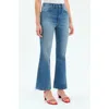 Daze Soho Raw Hem High Waist Ankle Flare Jeans In Vixen