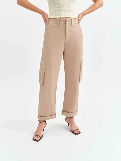 Daze Squad Curved Leg Cargo Pants In Acorn In Neutral