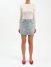 Daze Stash High Rise Mini Skirt In Lets Dance In Blue