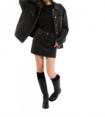 Daze Stash Mini Skirt In Starlit Night In Black