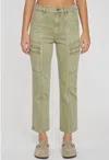 Daze High Waist Crop Cargo Jeans In Multi