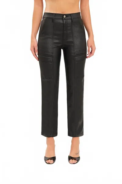 Daze Straight Up High Rise Cargo Pants In Black