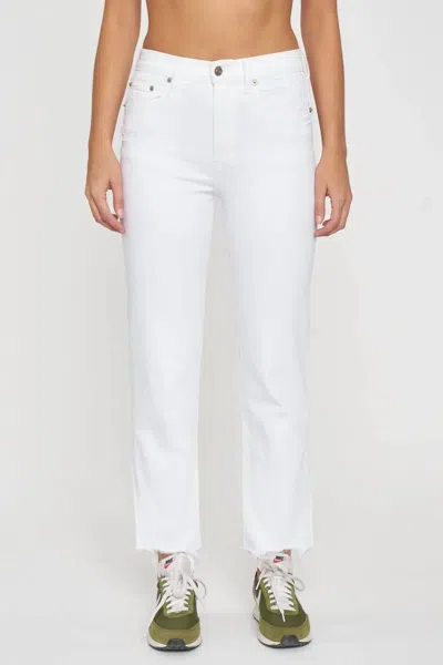 Daze Straight Up High Rise Jean In Marshmallow Vintage In Multi