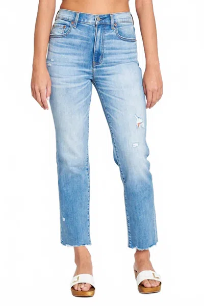 Daze Straight Up High Rise Jean In Oasis Vintage In Blue