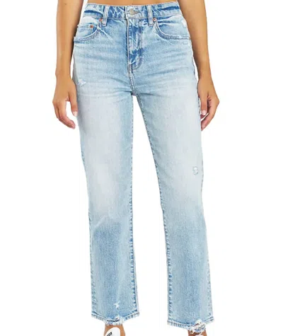 Daze Straight Up High Rise Straight Jeans In Denim