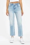 Daze Straight Up High Waist Ankle Straight Leg Jeans In High Key