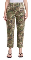 Daze Sun High Waist Crop Straight Utility Pants In Hideaway