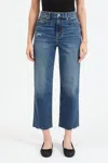 Daze Sun High-rise Crop Jean In Socialite Vintage In Blue