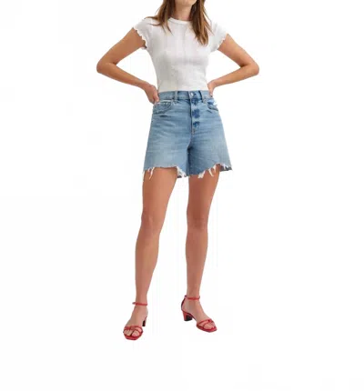 Daze Sun High Rise Short In Marina Distressed In Multi