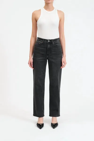 Daze Sun High Rise Straight Jeans In Blue In Last Night