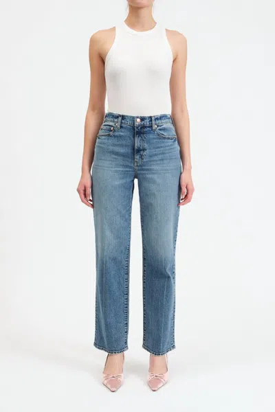 Daze Sun High Rise Straight Jeans In Brooklyn In Multi