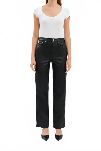Daze Sun High Rise Vintage Straight Jeans In Cinematic In Black