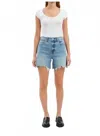Daze Bottom Line High Rise Vintage Short In Blooming Vintage In Blue