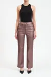Daze Sun High Waist Coated Straight Leg Jeans In Multi