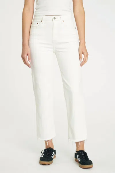 Daze Sun Utility Raw Hem Jeans In Cream In Sandy